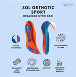 Diawell - Sol Sepatu Ortopedi Sport Comfort untuk Olahraga dan Harian (Oranye Biru)